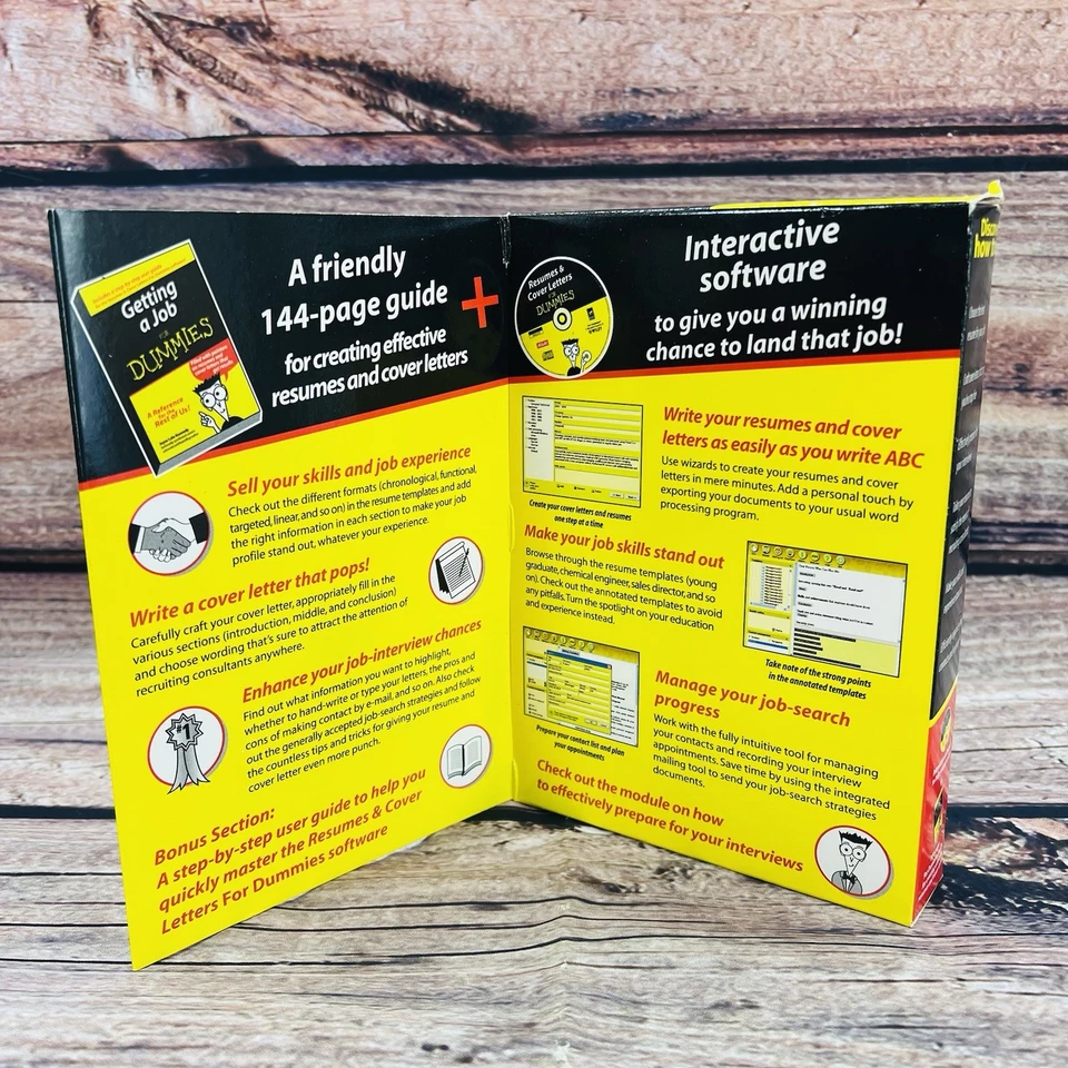 Resumes & Cover Letters for Dummies CD ROM & 144 page reference guide new in box - Image 4 of 4