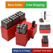 36pcs Heavy Duty Carbon Steel Uppercase Letters and Numbers 5/32 4mm Hand Sta...