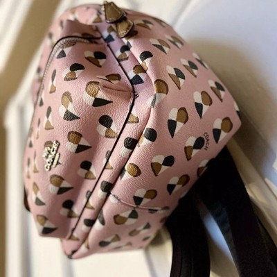 NEW Coach Mini Charlie Backpack Checker Heart Print in  display picture 3