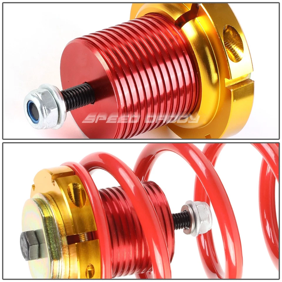 ДЛЯ 12-15 HONDA CIVIC 1-4 «РЕГУЛИРУЕМЫЙ КРАСНЫЙ ПРУЖИННЫЙ КОЙЛОВЕР ПОДВЕСКИ ЗАНИЖЕНИЯ - Изображение 2 из 4