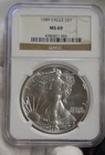 1989  US Silver Eagle $1 NGC MS69