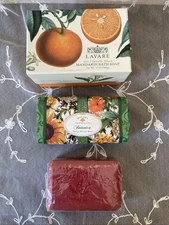 NOS Lot Of 3 Body/Bath Soaps Lavare Mandarin Michel Botanical PRE de PROVENCE