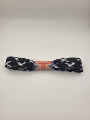  Vintage Dr Marten Laces Made In England Deadstock Houndstooth Black White 120cm