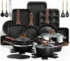 Pots and Pans Set Non Stick, 31 Piece Kitchen Induction Cookware & Bakeware