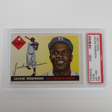 1955 TOPPS BASEBALL #50 JACKIE ROBINSON PSA 8 OC BROOKLYN DODGERS FULL DIAMOND