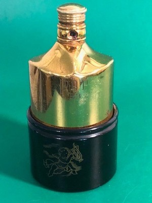 VTG Black w Gold Perfume Bottle Atomizer Paris France Engraved P.O.P. '53