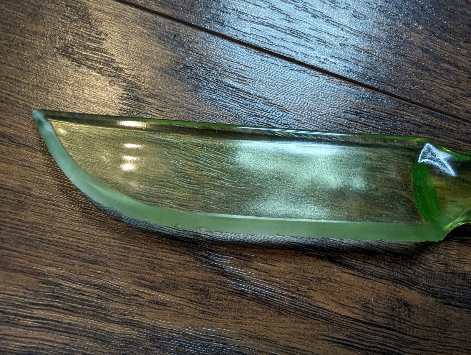 Antique Vintage Vaseline Uranium Glass Knife w/ Box Kitchen Novelty Co