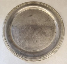 International Silver Company Silverplate 12" Round Serving Platter Vintage