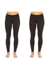 NWoT Felina Leggings 2 Pack Wide Waistband Suede Mid Rise Pants M 60 4D147