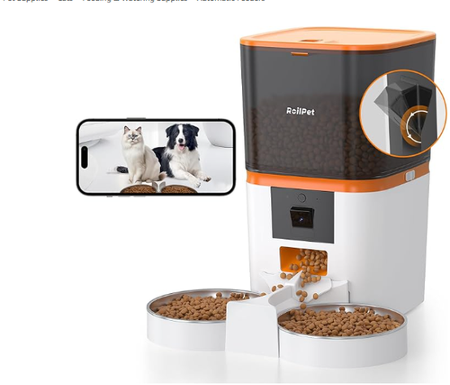 Roli Pet Automatic Pet Feeder with Camera 2 Pets 1080P HD Video audio open box