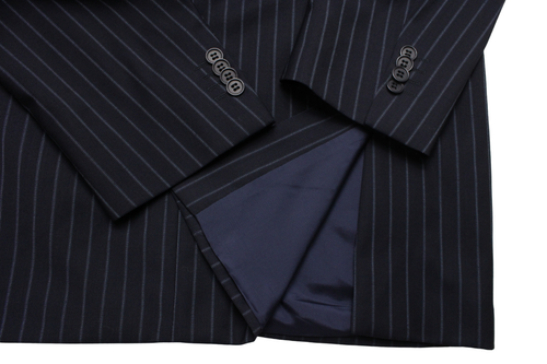 ATELIER TORINO Blazer Men's (EU) 50 Wool Pinstriped Notch Lapel Lined Single - Picture 6 of 12