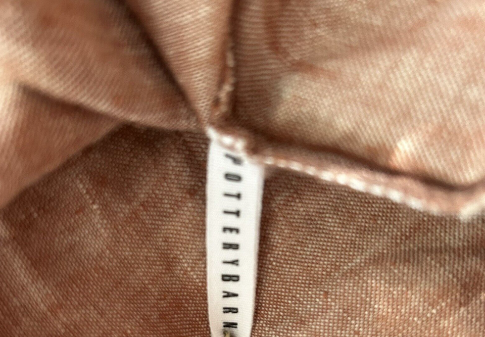 Pottery Barn Sheet Set King Belgian Flax Linen Brick Flat Fitted eBay