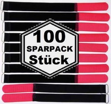 100x opaski kablowe na rzep 300 x 25 mm czerwone opaski kablowe kabel taśma na rzep kabel rzep oczko