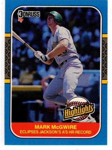 MARK McGWIRE  A"s  HR RECORD  1987 DONRUSS HIGHLIGHTS #46