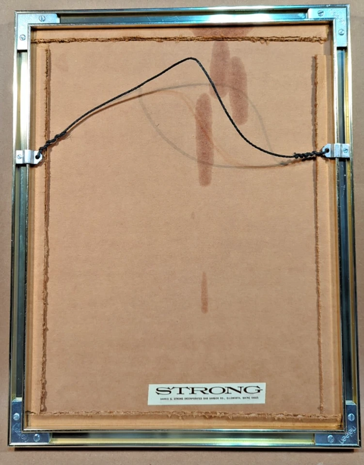 Arte original vintage Harris fuerte "jardín" enmarcado mate firmado Foto 4 de 4