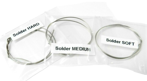 Silver Solder Wire Assorted Pack 3 Pieces 12" Each Soft Medium & Hard Jewelry - Picture 1 of 8