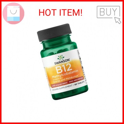 Swanson Vitamin B-12 Methylcobalamin High Absorption 5000 mcg 60 Tabs