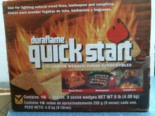 Duraflame Quick Start Firelighter Wedges, 9 lb. box, 16 wedges  (01646) FS