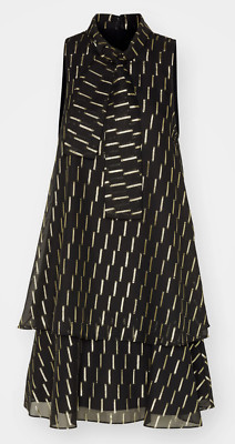NP 179,95   ARMANI EXCHANGE   Knielanges Kleid im Stufen-Look Farbe: black/gold