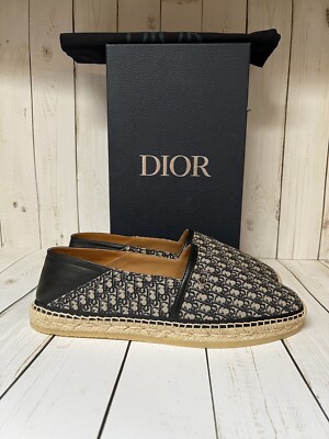 Christian Dior Oblique Monogram Paradise Espadrille Beige/Black Sz