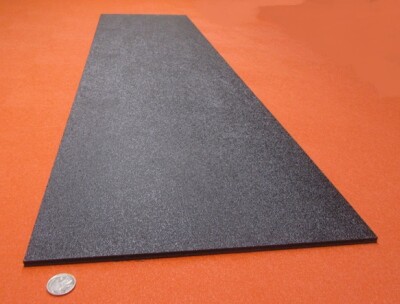 Black ABS Sheet 1/4 (.236) X 12 X 12 Haircell Textured One Side