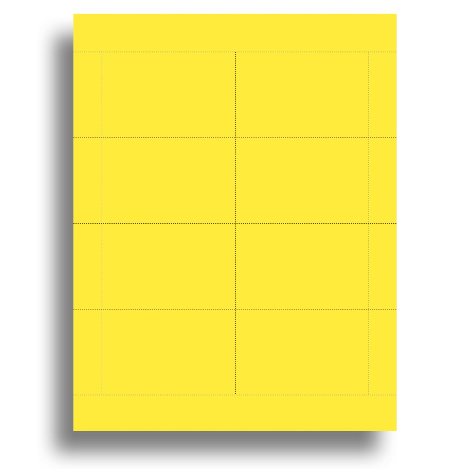 200 Yellow Name Tag Inserts 2.25x3.5 Inch 65lb Cardstock 8 per Sheet 25 Sheets  