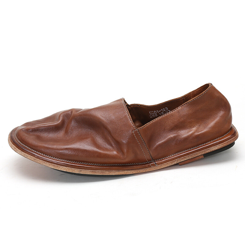 専用 70s vintage leather slip-on loafer Men's Japanese Style Handmade Slip on Loafers Real Leather Flats