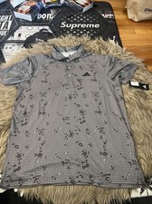Adidas Ultimate 365 Golf Polo Shirt Camo Grey 2 Men's Medium 65