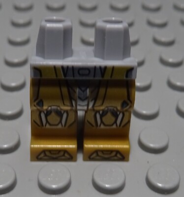 Lego Figur Zubehör Beine Hose new Grau Gold mit Dekor