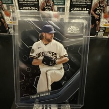 2023 Topps Chrome Black 83 Corbin Burnes Milwaukee Brewers Baseball Card
