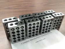 4 pairs 1-2-3" precision blocks 46 holes set up block pair 0.0002" #701-123
