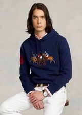 Polo Ralph Lauren Triple-Pony Men  s Fleece Hoodie - Cruise Navy, XXL