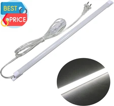 110V LED under Cabinet Lighting,17Inch LED Strip Light Bar with 6Ft Power Cord,M