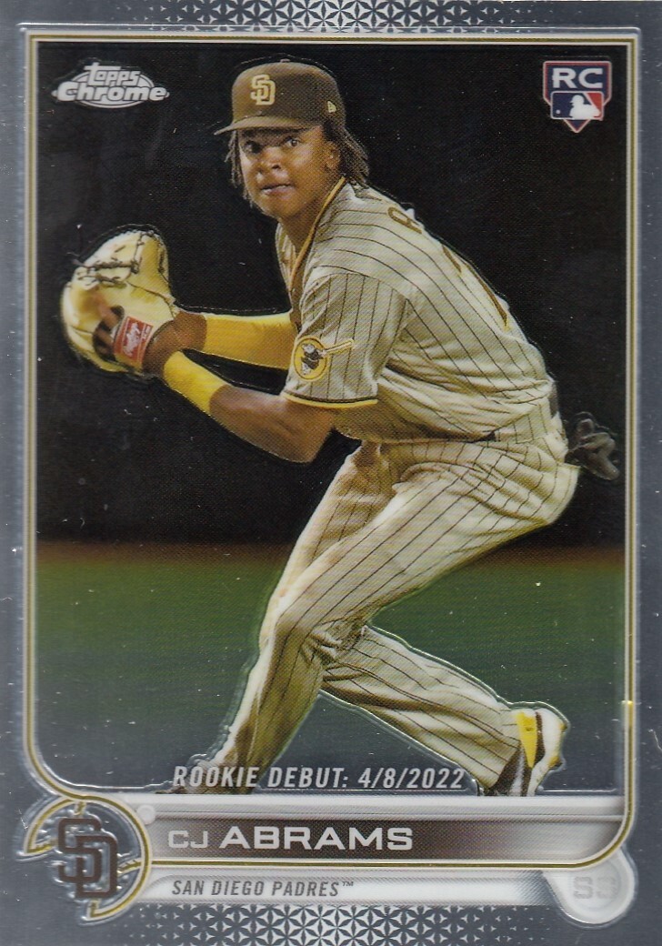 CJ ABRAMS TOPPS CHROME UPDATE ROOKIE DEBUT RC SAN DIEGO PADRES #USC102 2022