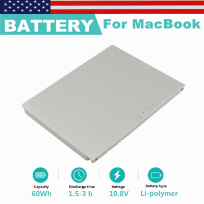 For Apple MacBook Pro 15'' Battery A1175 A1260 A1150 A1211 A1226 MA348 5800mah