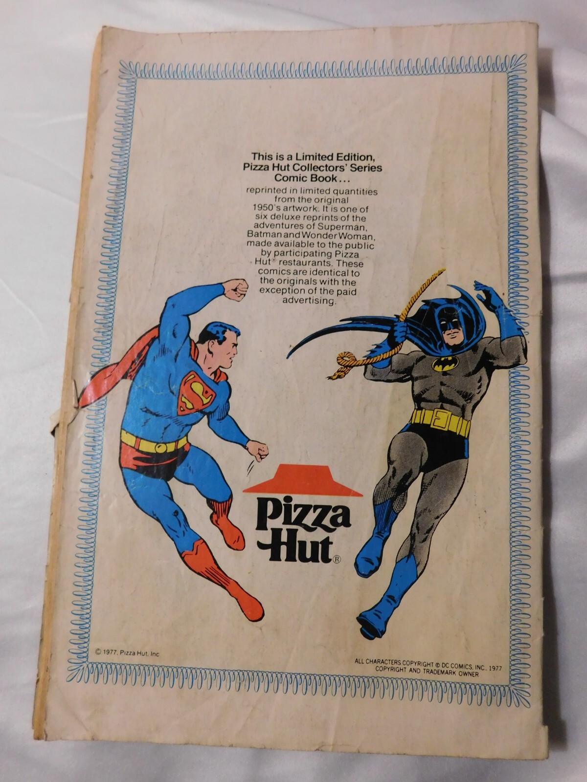 Batman 123 The Fugitive Batman Pizza Hut Collector's Edition Comic