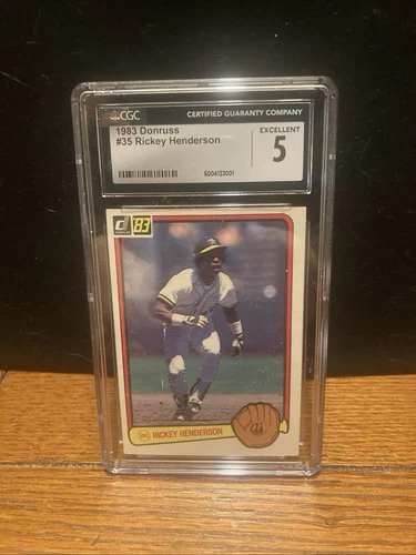 1983 Donruss #35 Rickey Henderson HOF CGC 5 EXCELLENT
