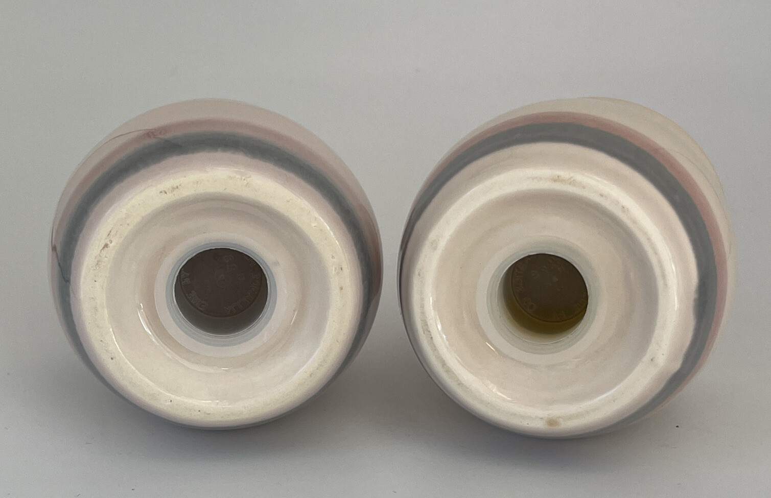 Vintage Pfaltzgraff Aura Pink Gravy Pitcher Salt And Pepper Sugar And Creamer