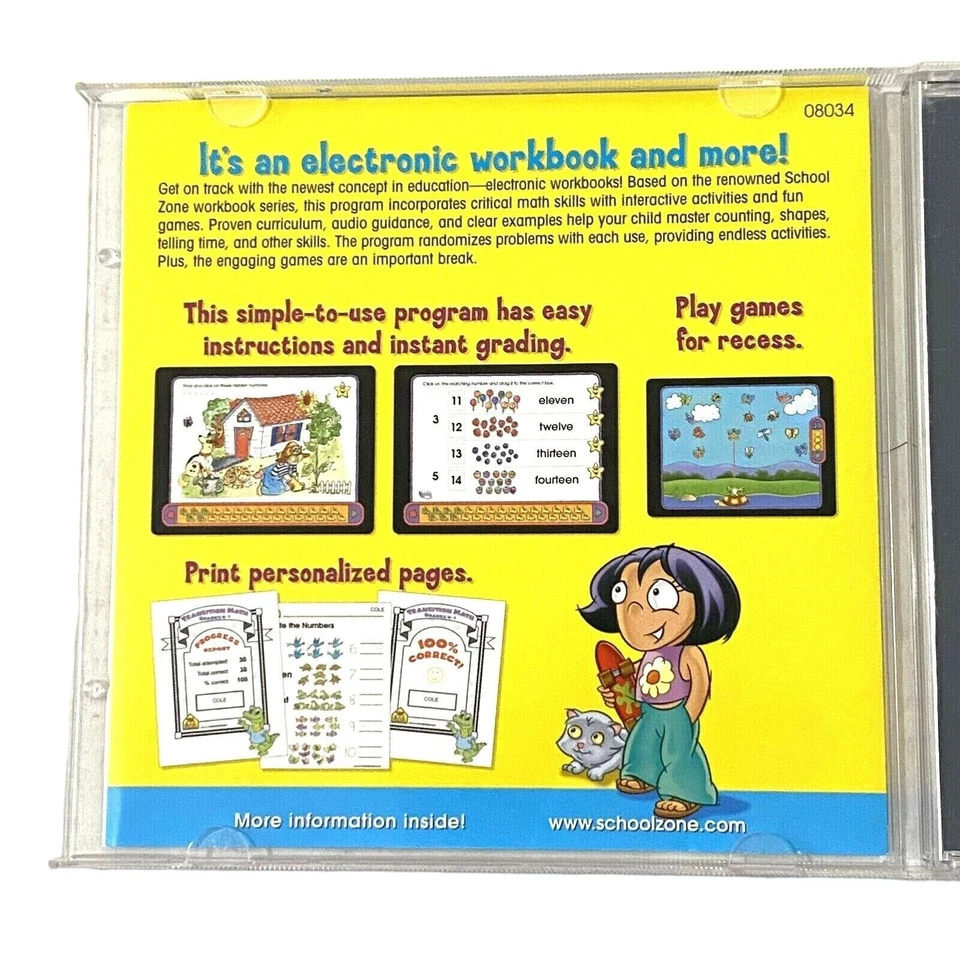 School Zone Transition Math K-1 CD-ROM Educational Homeschool Computer Game - Image 3 of 4