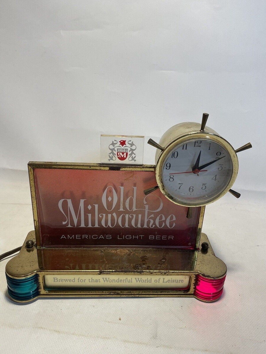 1962 OLD MILWAUKEE beer lighted NAUTICAL CLOCK | eBay