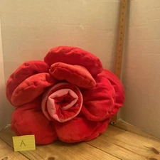 HugFun 3D Rose Pillow Bright color/soft material .Diameter 19"