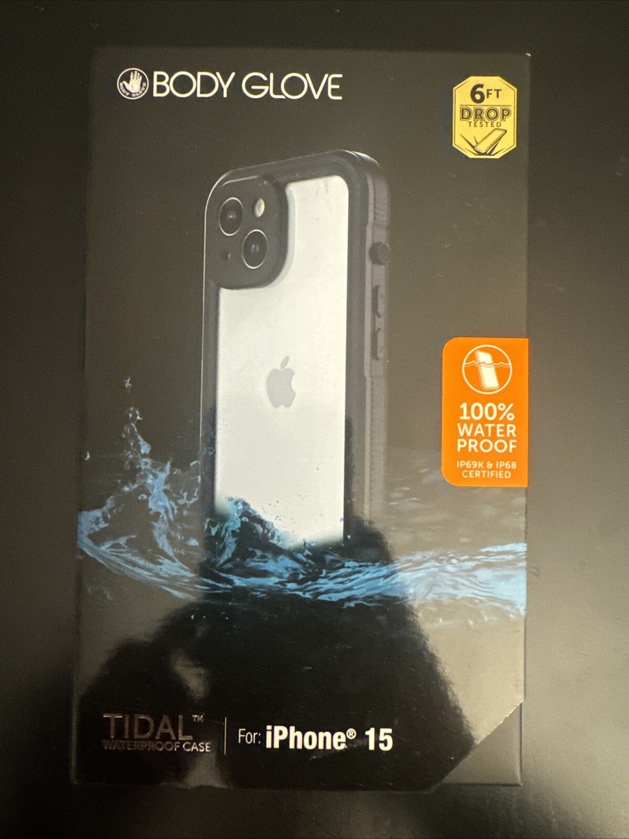 Body Glove Tidal Waterproof Phone Case for iPhone 15 Black/Clear