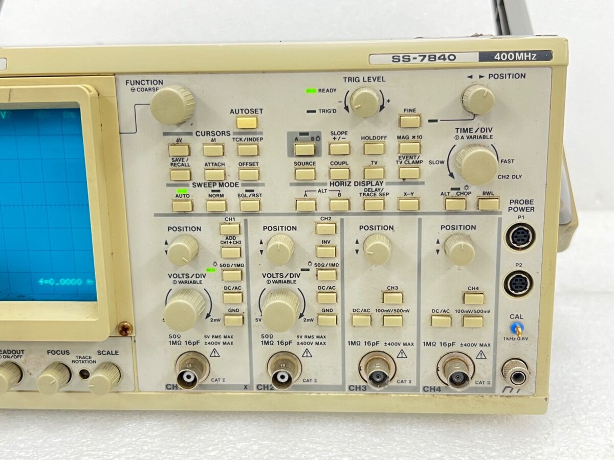 Iwatsu SS-7840H 400MHz Oscilloscope - White with Power Cord Iwatsu SS-7840H 400MHz Oscilloscope - White with Power Cord