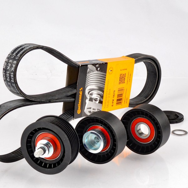 Continental Ctam 6PK1670 Keilrippenriemen + Rolle FüR Ducato Transit Boxer 2.2D-image