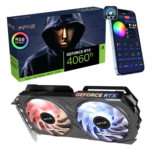 KFA2 GeForce RTX 4060 Ti EX 1-Click OC 16GB Grafikkarte - 16GB GDDR6
