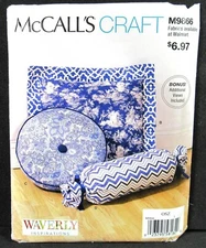 Pillow Bolster Patterns Wavery Inspirations Uncut Pattern McCalls 9866
