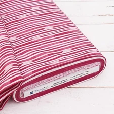 Threadart Cotton Quilting Fabric By The Yard - Vintage- Burgundy Stripe