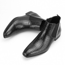 British Style Mens Ankle Chelsea Boot Formal Dress Business Shoes Casual Fashion