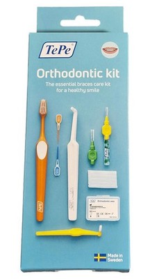 TePe Orthodontic Kit - Zahnspangen Set Festezahnspange Zahnbürsten Set