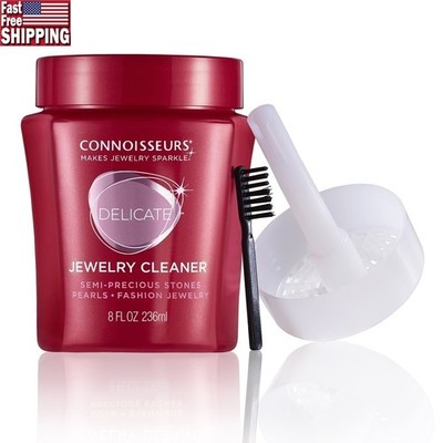 Jewelry Cleaner Solution Pearls Gemstones Fashion Jewelry Ammonia Free 8oz New